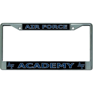Air Force Academy Chrome License Plate Frame 