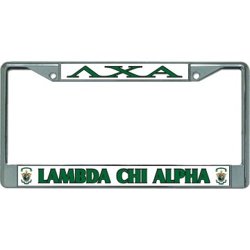Lambda Chi Alpha Chrome License Plate Frame