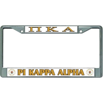 Pi Kappa Alpha Chrome License Plate Frame