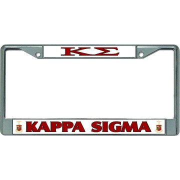 Kappa Sigma Chrome License Plate Frame