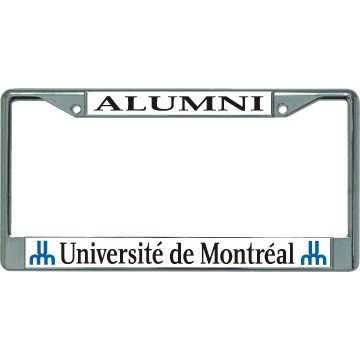 Universite de Montreal Alumni Chrome License Plate Frame