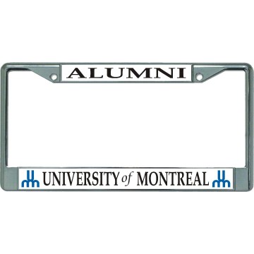 University Of Montreal Alumni Chrome License Plate Frame