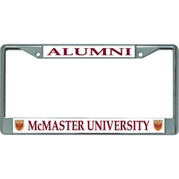 McMaster University Alumni Chrome License Plate Frame