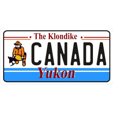 The Klondike Yukon Canada Photo License Plate