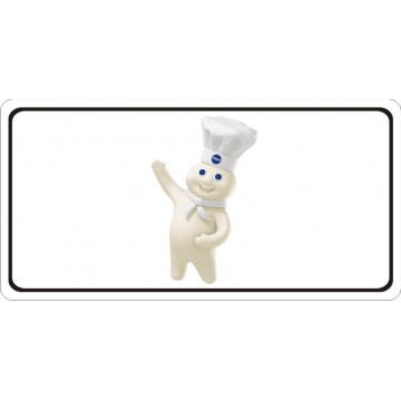Pillsbury Dough Boy Centered Photo License Plate