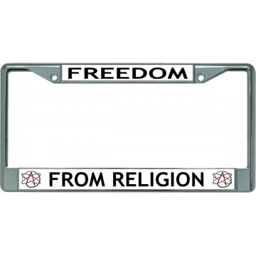 Freedom From Religion Chrome License Plate Frame