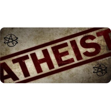 Atheist Print With Logos Photo License Plate