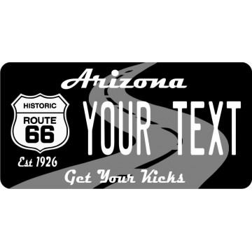 Arizona Route 66 Personalized Photo License Plate
