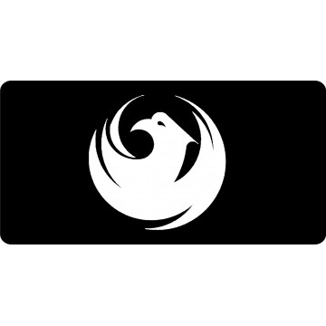 Phoenix Logo On Black Photo License Plate