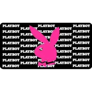 Playboy Bunny On Black Photo License Plate