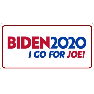 Biden 2020 I Go For Joe Photo License Plate