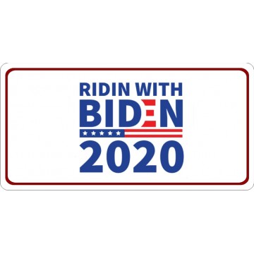 Ridin With Biden 2020 Photo License Plate