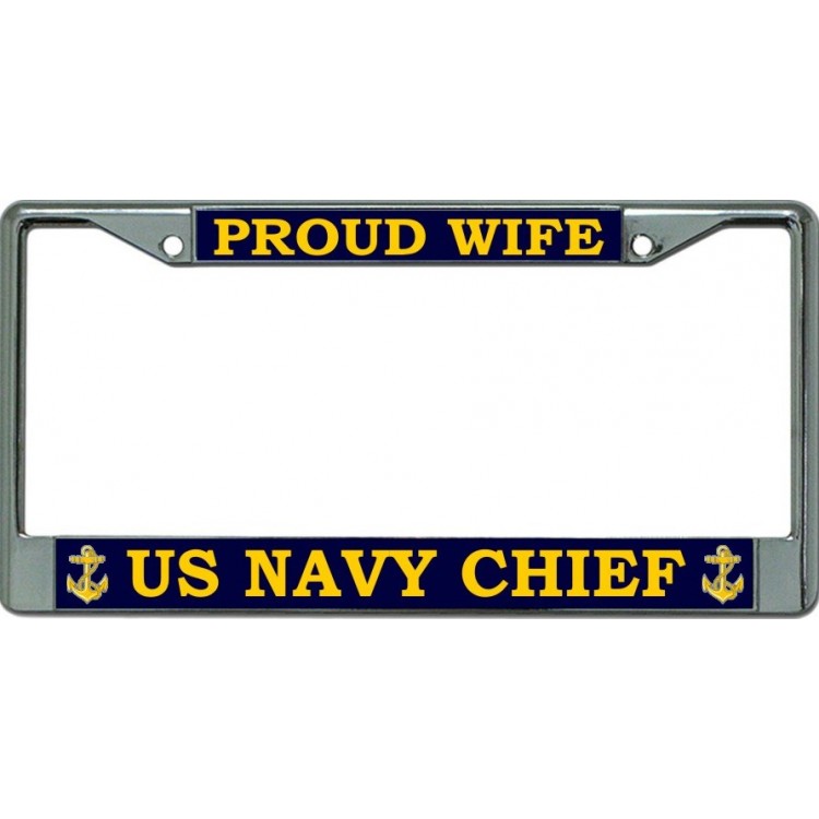 Military license plate Proud Navy Wife USN New aluminum auto tag Patriotic 3733 