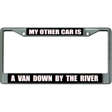 My Other Car Is A Van ... Chrome License Plate Frame