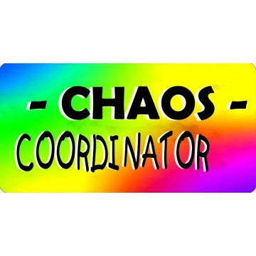 Chaos Coordinator Photo License Plate
