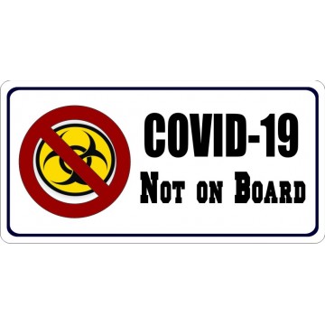 COVID-19 Not On Board Photo License Plate