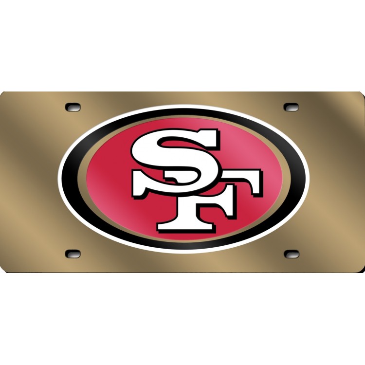 San Francisco 49ers Gold Laser License Plate 