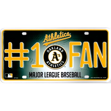 Oakland Athletics #1 Fan Metal License Plate