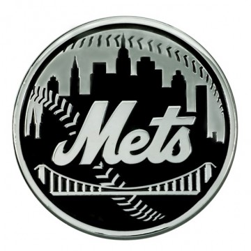 New York Mets 3-D Metal Auto Emblem