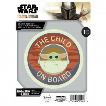 Star Wars The Mandalorian The Child on Board Desert Colors Decal 