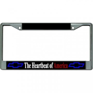 Heartbeat Of America Chrome License Plate Frame