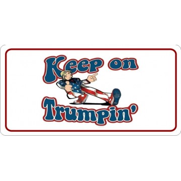 Keep On Trumpin Photo License Plate