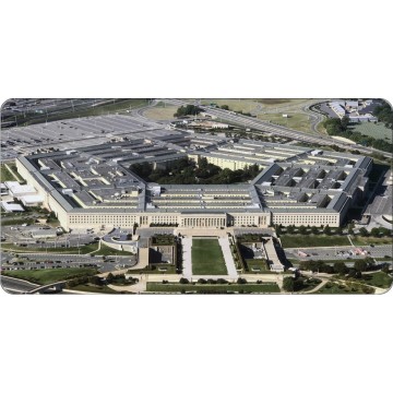Pentagon Aerial View Photo License Plate