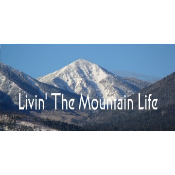 Livin' The Mountain Life Photo License Plate