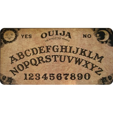 Ouija Board Photo License Plate