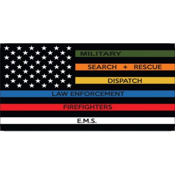 Heroes Flag Photo License Plate