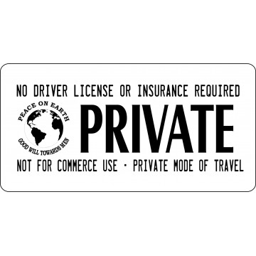 Sovereign Citizen Photo License Plate