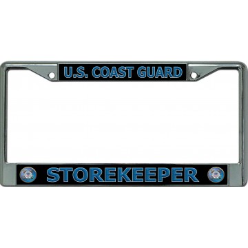 U.S. Coast Guard Storekeeper Chrome License Plate Frame