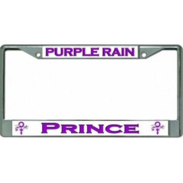 Prince Purple Rain #3 Chrome License Plate Frame