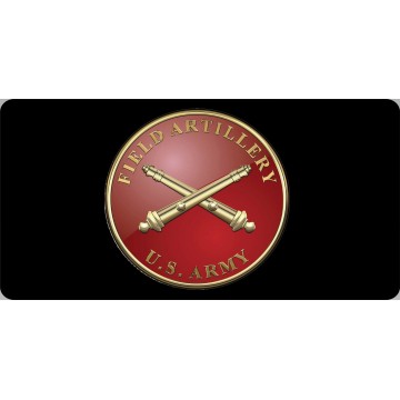U.S. Army Field Artillery Photo License Plate