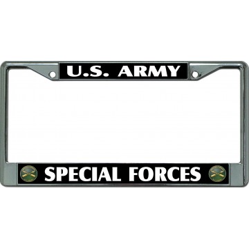U.S. Army Special Forces Chrome License Plate Frame 