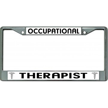 Occupational Therapist Chrome License Plate Frame