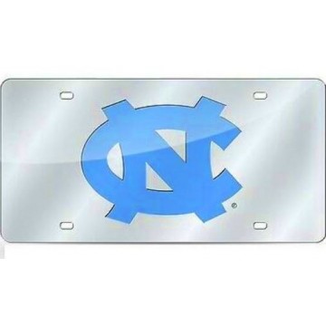 North Carolina Tar Heels Silver Laser License Plate 