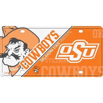 Oklahoma State Cowboys Metal License Plate