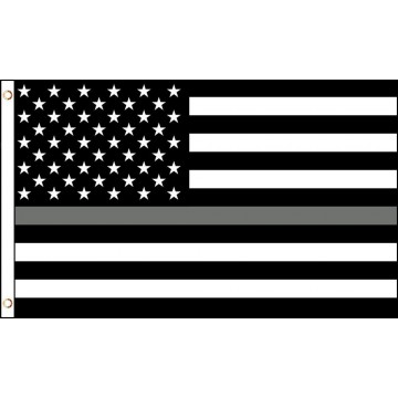 USA Thin Gray Line Waterproof Polyester Flag