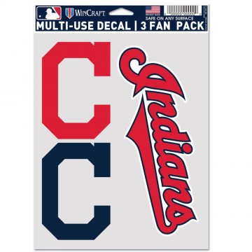 Cleveland Indians 3 Fan Pack Decals