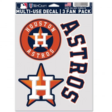 Houston Astros 3 Fan Pack Decals