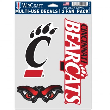 Cincinnati Bearcats 3 Fan Pack Decals