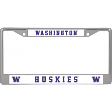 Washington Huskies Chrome License Plate Frame