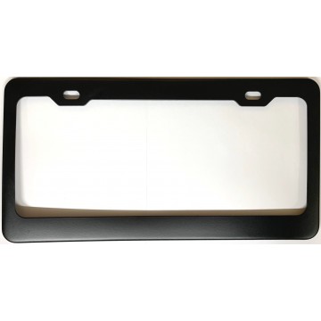 Zinc Alloy Black Blank Smooth Panel License Plate Frame