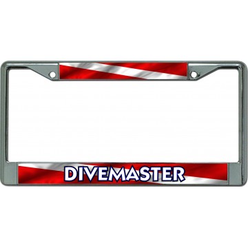 Divemaster Chrome License Plate Frame 