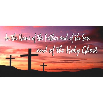 Sign Of The Cross Photo License Plate