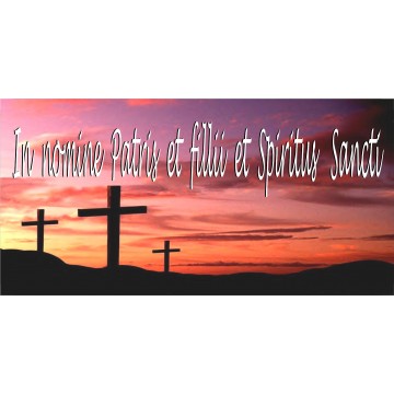 Sign Of The Cross In Italian Photo License Plate