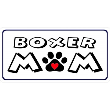 Boxer Mom Photo License Plate