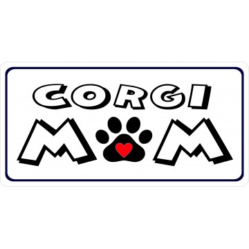 Corgi Mom Photo License Plate