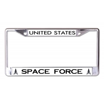 United States Space Force Chrome License Plate Frame